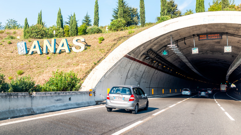 Cars driving on the autostrade