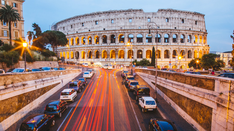 Driving in Rome by the Collesium