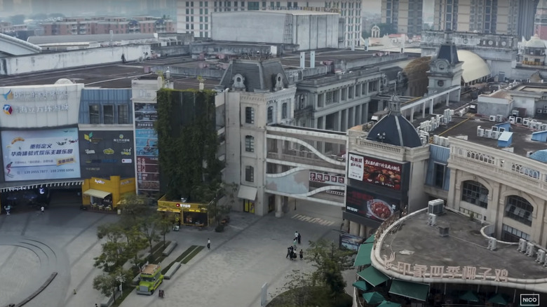 Aerial view of the New South China Mall in Dongguan, China