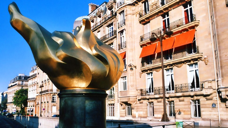 Flame of Liberty replica near Pont de l'Alma, Paris