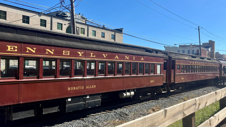 Railroad and train in Honesdale, Pennsylvania