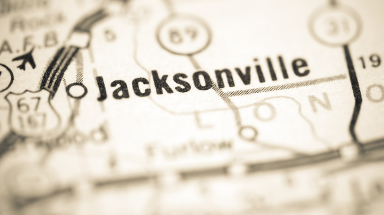 Jacksonville, Arkansas on a map