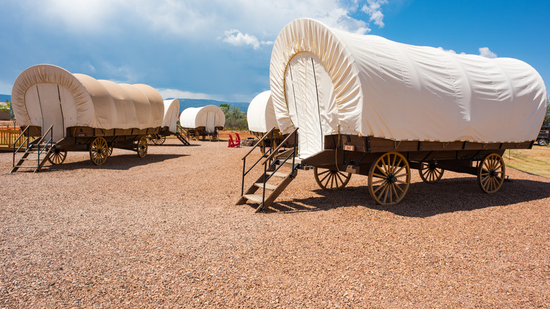 unique covered wagon lodging