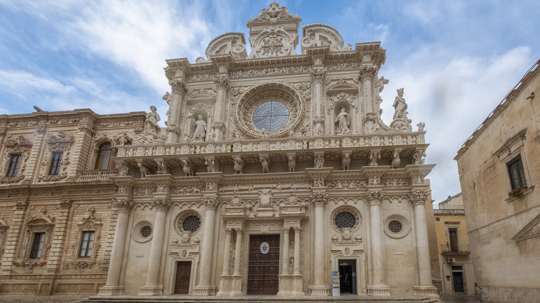 The Baroque Basilica di Santa Croce in Lecce, Puglia, Italy