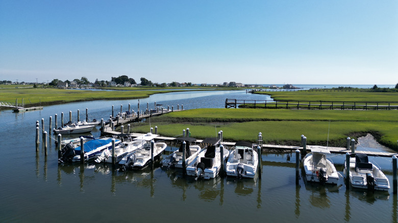 Old Saybrook Connecticut marina boats