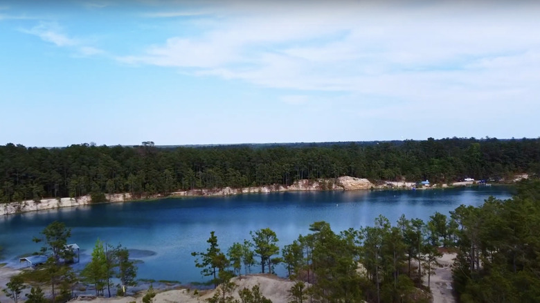 Turquoise waters of Blue Lagoon near Houston, TX