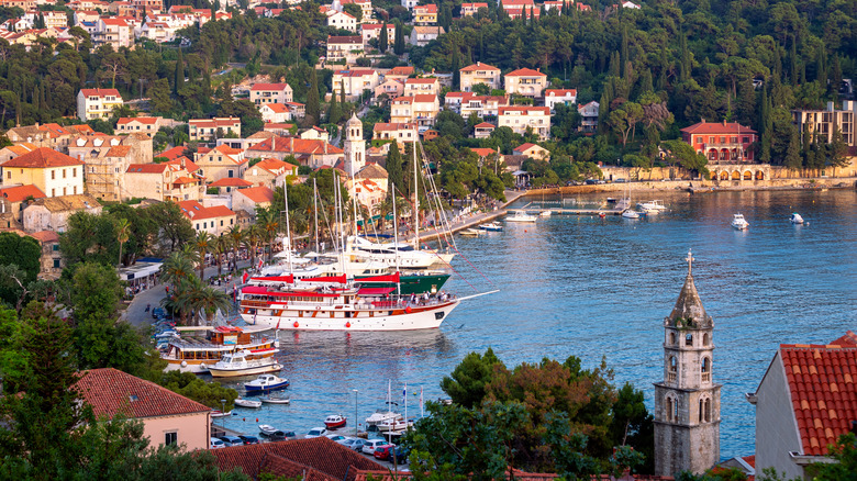 The waterfront of Cavtat in Southern Croatia