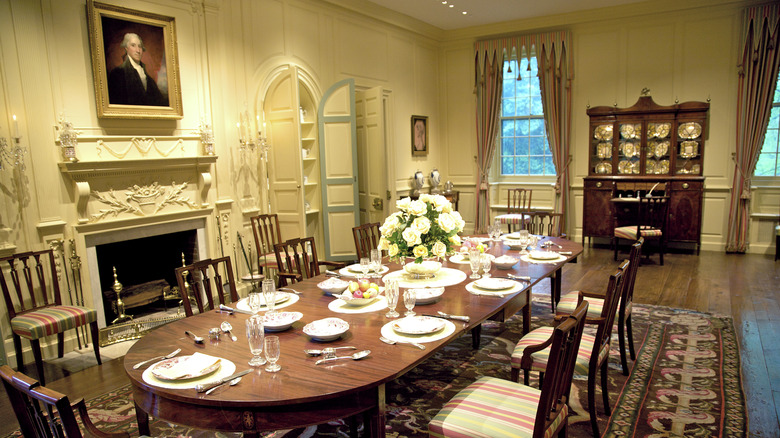 Interior of dining room at Winterthur