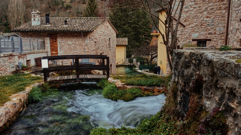 A rushing stream in Rasiglia, Umbria, Italy