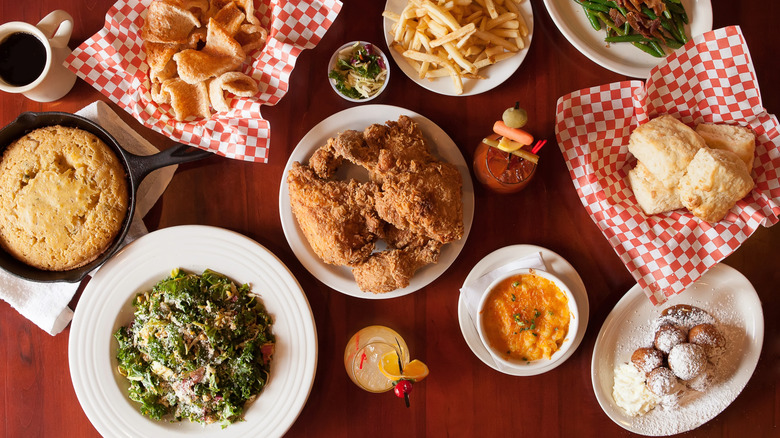 A spread of southern comfort food