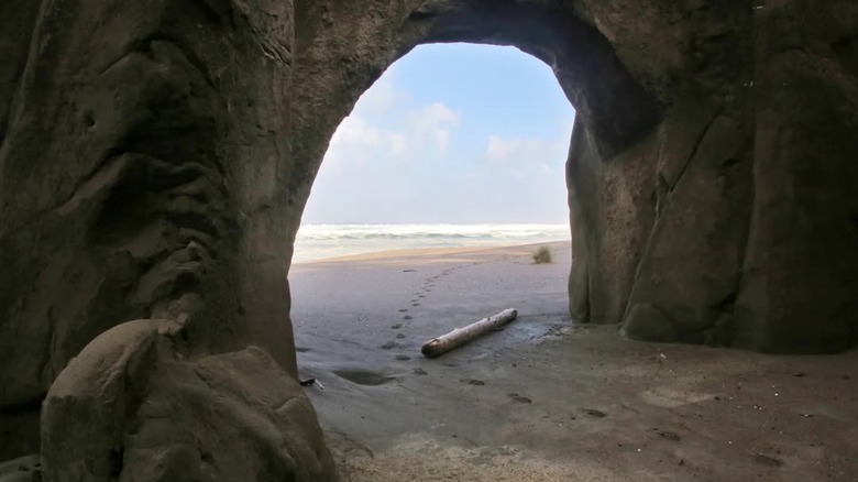 rock formations at Floras Lake Beach