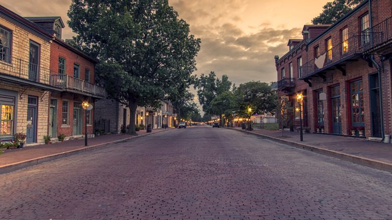 Sunset over St. Charles, Missouri