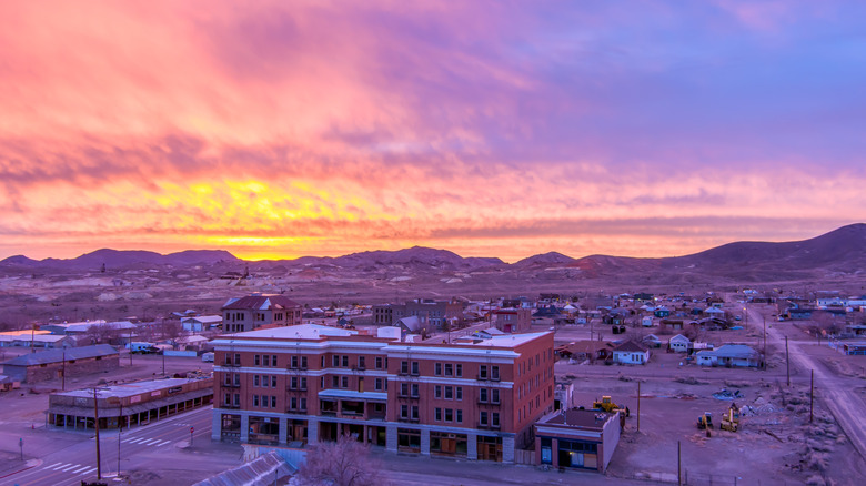 Aerial view of Goldfield, NV