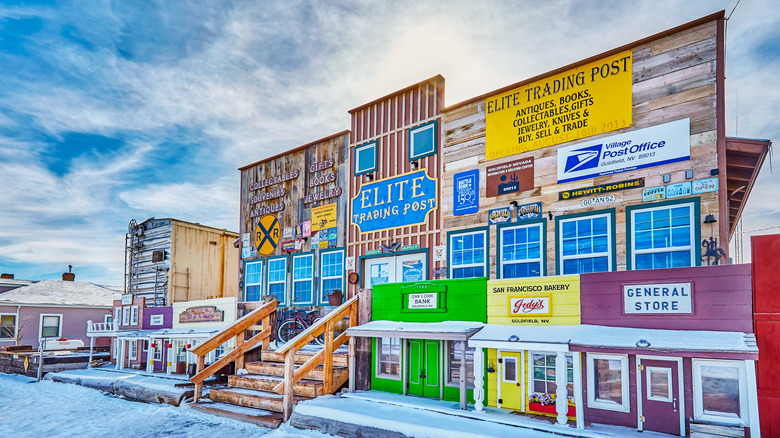 Historic old shops in Goldfield, NV