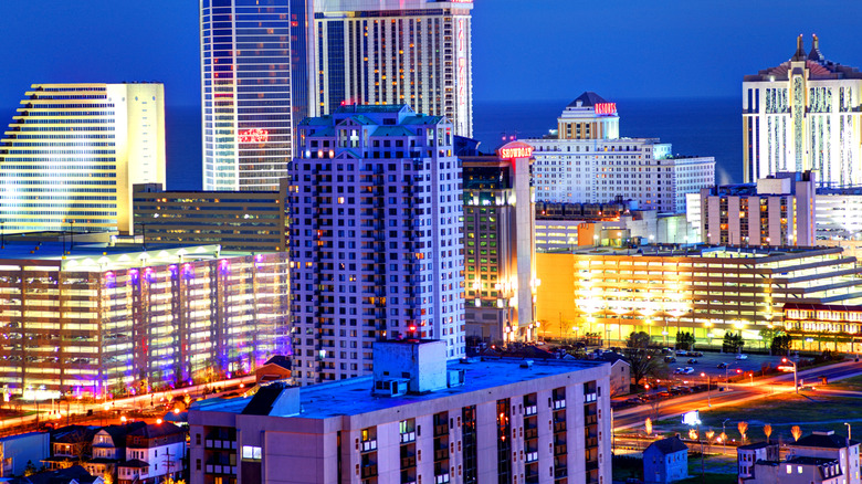 Atlantic City skyline at night