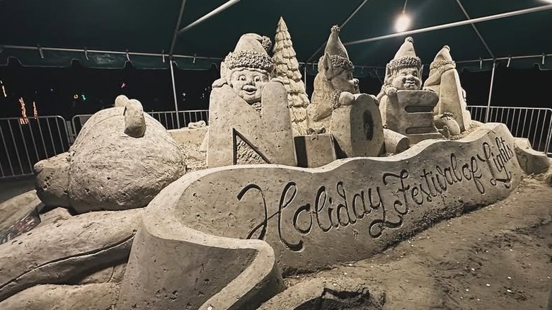 Sand sculpture at Charleston, South Carolina's Holiday Festival of Lights