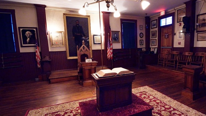 The 2nd floor of the Old Town House at 1 Market Square in Marblehead, Massachusetts, which serves as the Civil War Museum for the Marblehead Museum.