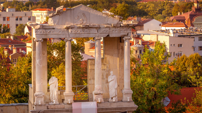 Roman ruins in the Bulgarian city of Plovdiv