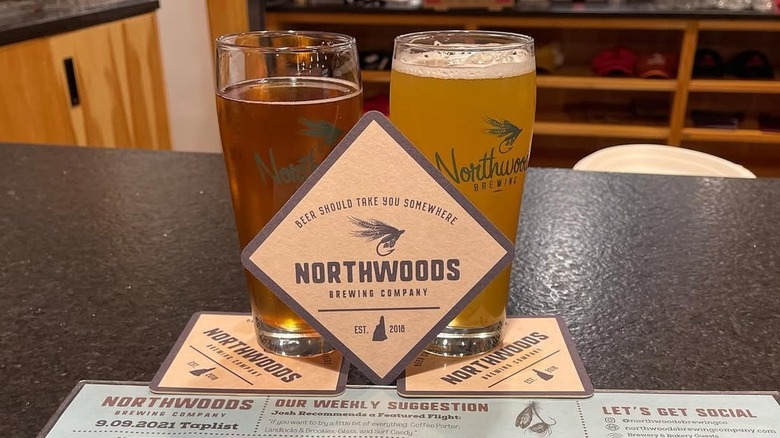 Northwoods Brewing Company craft beer coaster