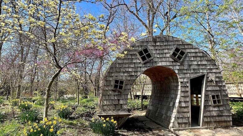 "Twisted House" in Indianapolis is a whimsical sight to behold