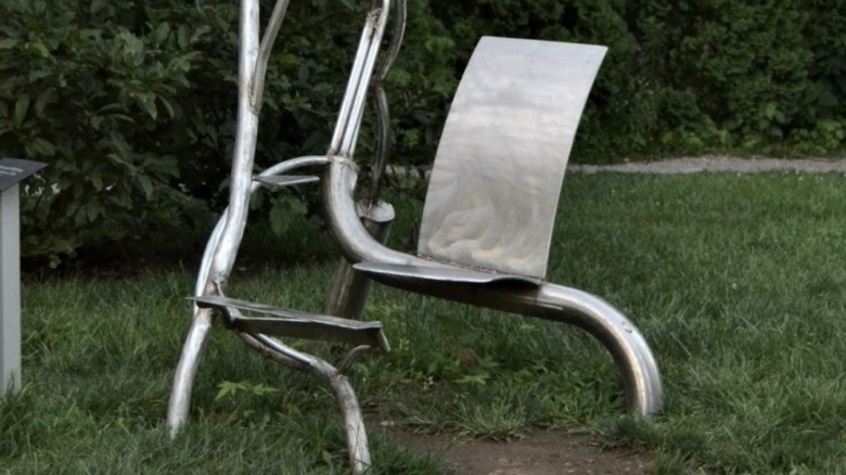 a mind-bending metalwork bench at ARTSPARK in Indianapolis