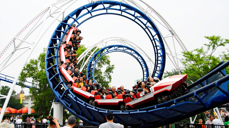 Rollercoaster in Cedar Point amusement park