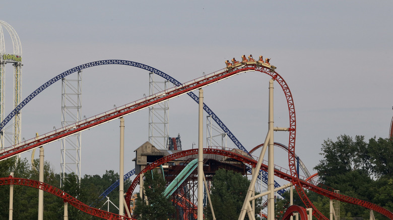 Rollercoaster in Cedar Point amusement park