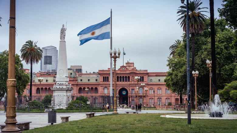 The Casa Rosada in Plaza de Mayo in Buenos Aires, Argentina