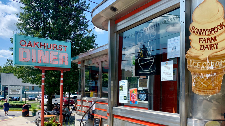 A retro sign of The Oakhurst Diner in Millerton