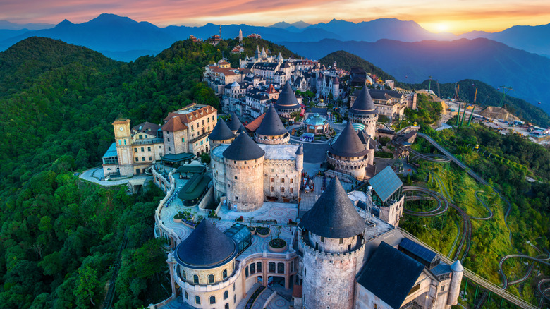 French village at Ba Na Hills in Vietnam