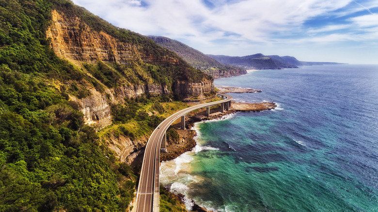 The Sea Cliff Bridge of the Grand Pacific Drive in New South Wales, Australia