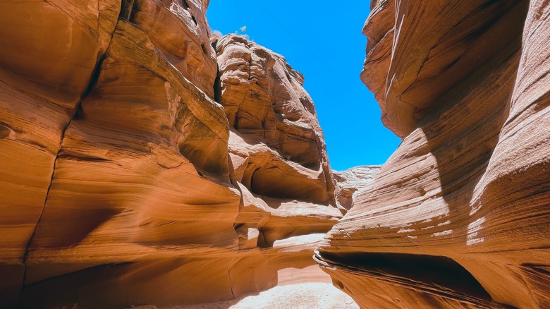 Arizona's Waterholes Canyon amidst blue sky