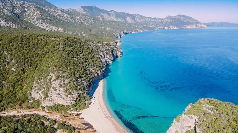 Cala Luna aerial view