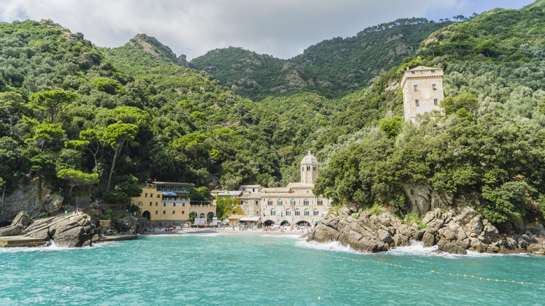 San Fruttuoso monastery and beach