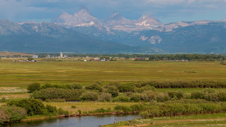 Mountains and fields in the Teton Valley