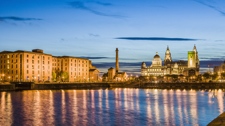 View of Liverpool at night