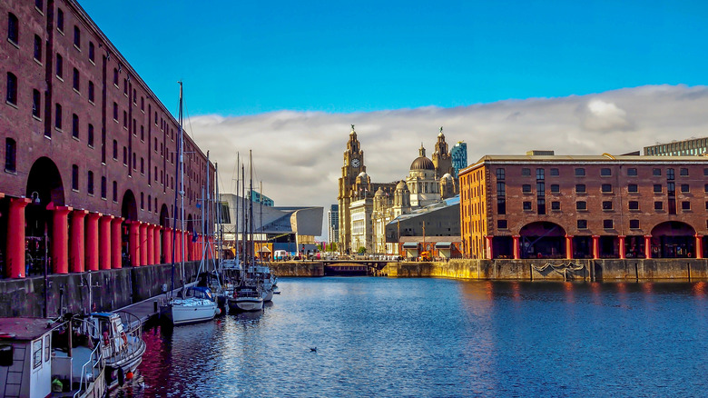 View of Albert Dock in Liverpool