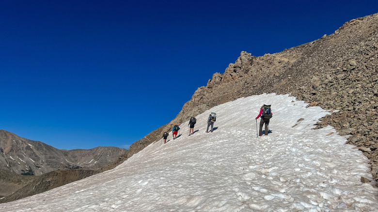 Snowy Colorado pass along Continental Divide National Scenic Trail