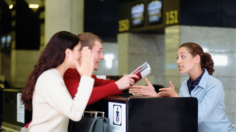 Disagreement with airport staff