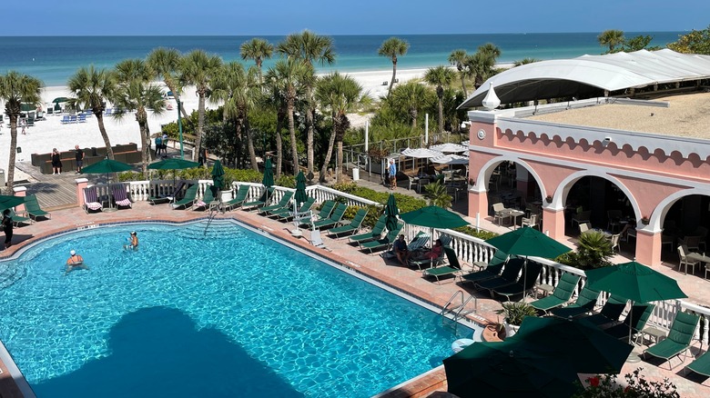 Pool next to beach