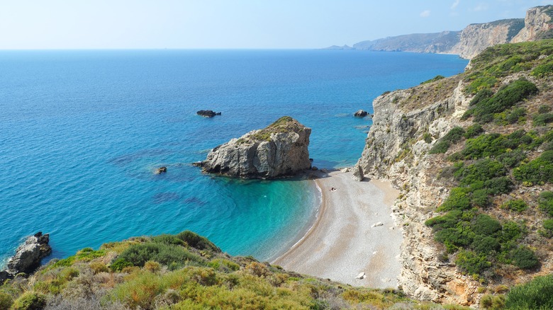 Pebbled beach in Greece