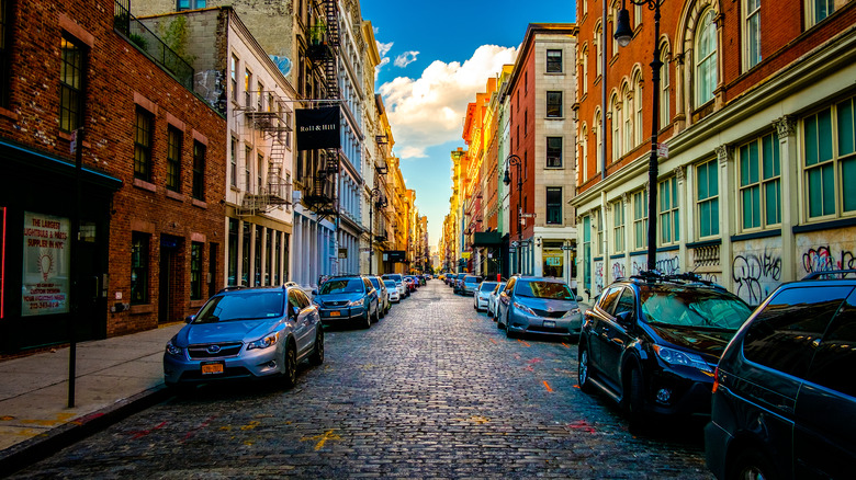 Belgian block street in SoHo, New York