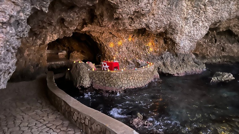 The Caves dining area