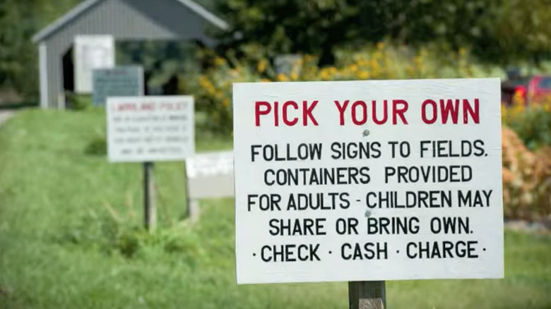 Sign at Larriland Farm