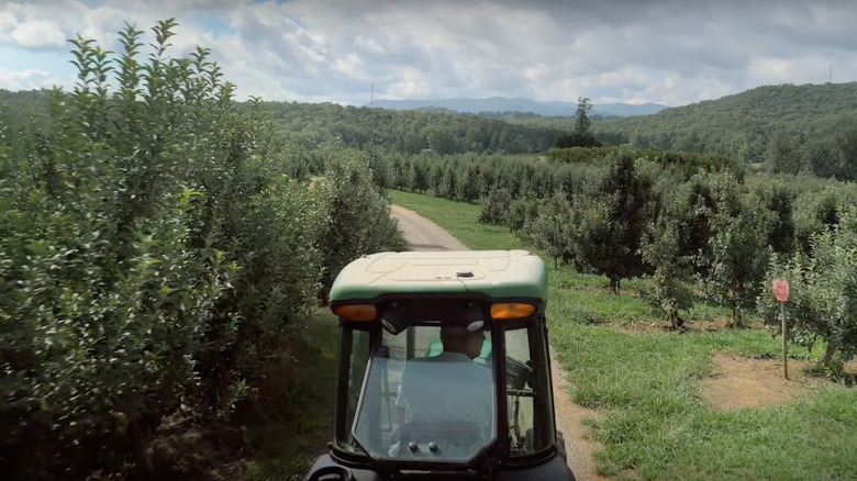 Tractor at Mercier Orchards