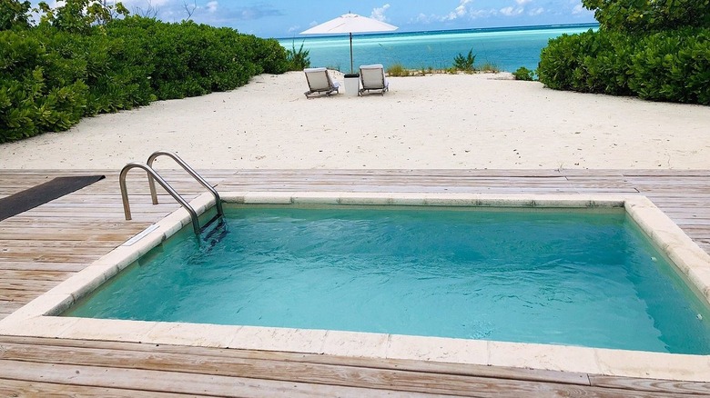 pool, beach, and ocean