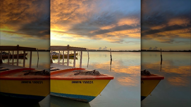 colorful boat at Luminous Lagoon