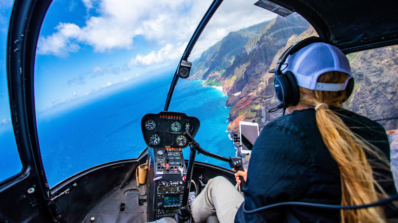 helicopter ride over Na Pali