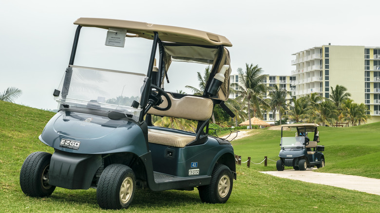 golf carts on course