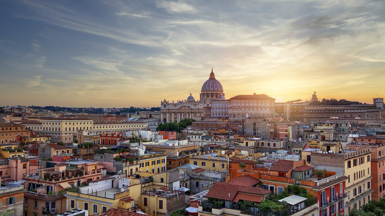 an aerial view of Rome, Italy